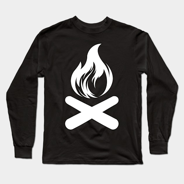 Campfire camping tents Long Sleeve T-Shirt by HBfunshirts